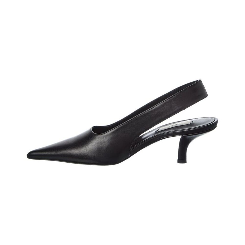 Toteme Decollete Leather Slingback Pump, Black - Picture 2 of 5